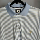 Exclusive Footjoy Prodry Lisle Performance Light Blue Striped Polo Shirt Pre-owned. Price: $25.00.