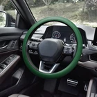 Dwarfoo Car Steering Wheel Cover, Soft Odorless Silicone Leather Dark Green New. Price: $12.92.