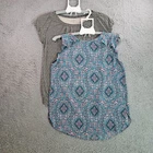 Lot 2 Xs Loft Tee Top Women Geometric Print Black / Green Pre-owned. Price: $9.21.