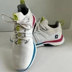 Footjoy Hyperflex Carbon Shoes Men's 10.5 White Blue Pink Golf Spiked 51124 Pre-owned. Price: $60.00.