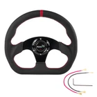 12.5"GENUINE Leather Flat Dish D-shape Racing Sport Steering Wheel +red Stitches New. Price: $58.48.