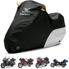 Tokept Motorcycle Cover Waterproof All Season 116"-TOURING, Black&silver New. Price: $41.99.