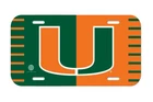 Miami Hurricanes Wincraft Ncaa Plastic License Plate New. Price: $8.05.