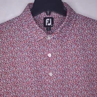 Footjoy Polo Shirt Mens Medium Polka Dot Red, Gray Short Sleeve Performance Pre-owned. Price: $25.00.