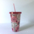 "party" Acrylic Drinking Glass 15OZ With Screw On Top And Straw New. Price: $9.00.