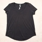 Lululemon Love Tee Shirt Women 12 Black Pima Cotton V-neck Short Sleeve Yoga Top Pre-owned. Price: $21.99.