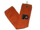 Wincraft Phila Flyers 16" X 25" Face/club Orange Tri-fold Embroidered Golf Towel Used. Price: $17.99.