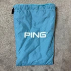 Ping Light Blue Teal Golf Bag Fur Lined Shoes Accessories Drawstring Tote Used. Price: $39.95.