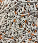 New 1.5" Wood Golf Tees Orange Stripe Great For Irons Hybrids Wholesale 1/2". Price: $24.95.