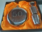 Flask Happy 50TH Birthday Gift Set Palm City Products Nib Open. Price: $21.99.