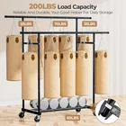 Abiglifty Double Rods Clothes Rack For Hanging Clothing With Wheels New. Price: $32.99.