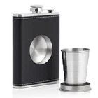 Stainless Steel 6.8 Ounce Hip Flask With Built Collapsible 2 Shot Gl... New. Price: $18.60.