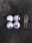 Raiders Nfl Team Golf Divot Tool/ball MARKER/4 Balls Used. Price: $11.99.