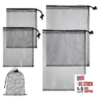 Grevosea 4 Pcs Mesh Bags With Drawstring, Nylon Golf Ball New. Price: $12.10.