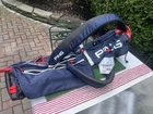 Ping Moonlite Sunday Golf Bag Navy Red White New W/ Tags Double Strap 4 Way. Price: $179.99.