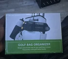 Brookstone Golf Bag Organizer Black Adjustable Strap Drink & Cell Phone Holder New. Price: $30.00.
