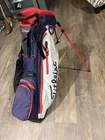 Titleist Golf Stand Bag 4-WAY Divider Red/white/blue. Lightweight In Great Cond Pre-owned. Price: $205.00.