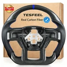 Tesfeel Real 3K Carbon Fiber Steering Wheel Ford F150 2015-2020, D-shape ... New. Price: $496.39.