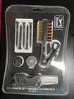 Pga Tour 9-PIECE Golf Accessories Starter Set--brush, Marker, Divot Tool, Tees New. Price: $22.50.