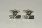 Clubs Ball Golfer Sports Coach Shirt Cufflinks Stainless Steel Pre-owned. Price: $14.95.