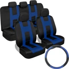 Bdk Forza Full Set Car Seat Covers With Steering Wheel Cover, Blue Black New. Price: $38.66.