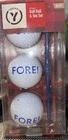 Yorkshire 5 Piece Golf Ball And Tee Set Reads Fore! - New In Package. Price: $12.99.